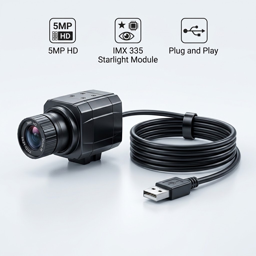 Pi Camera Cable - 5 МП/1080P USB-камера IMX335 с объективом