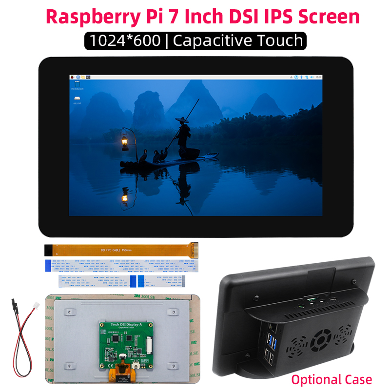 Pi 5 Case - Raspberry Pi 7-дюймовый DSI 1024*600 дисплей