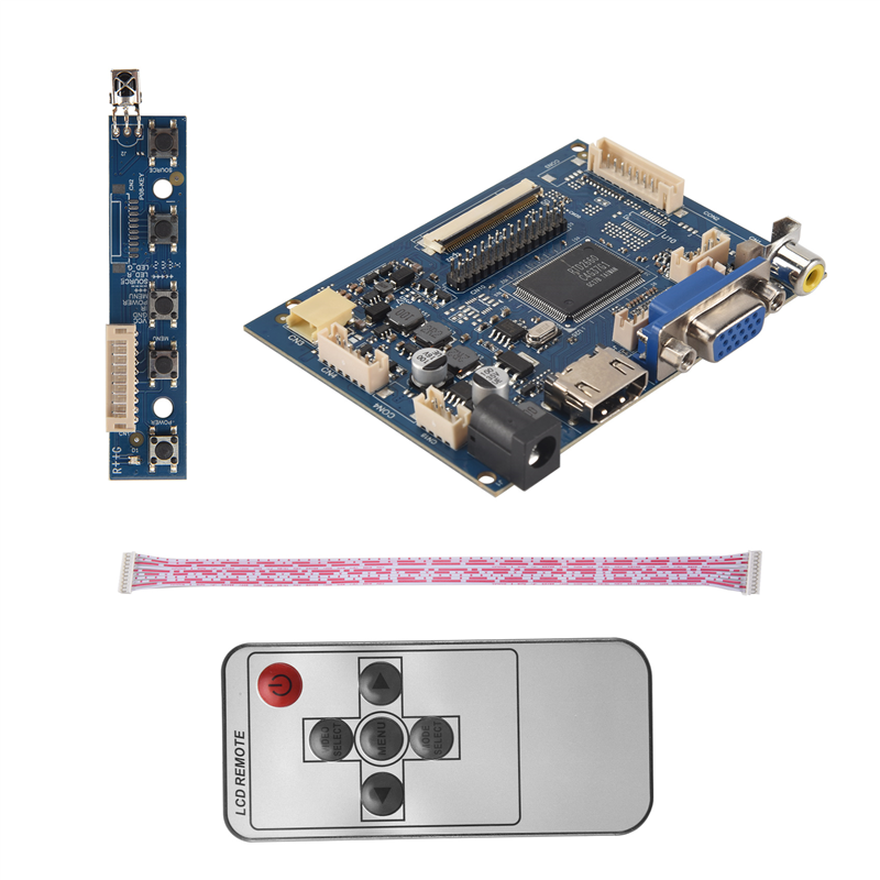 Pi Display - AA08-7-дюймовый 1024x600 ЖК-экран, плата драйвера с