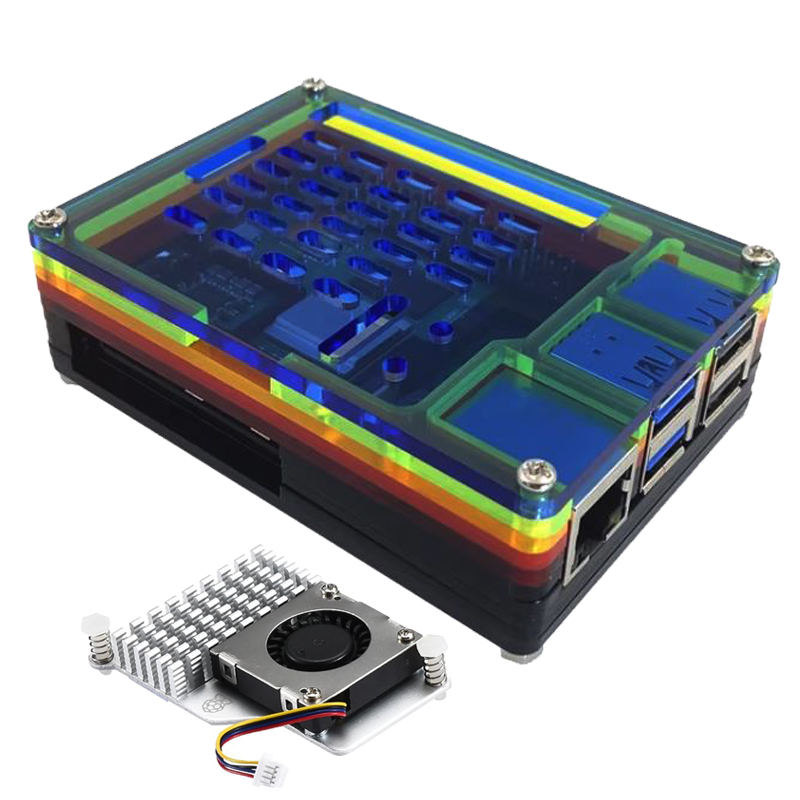Pi 5 Case - Raspberry Pi 5 Чехол 9-слойный акриловый