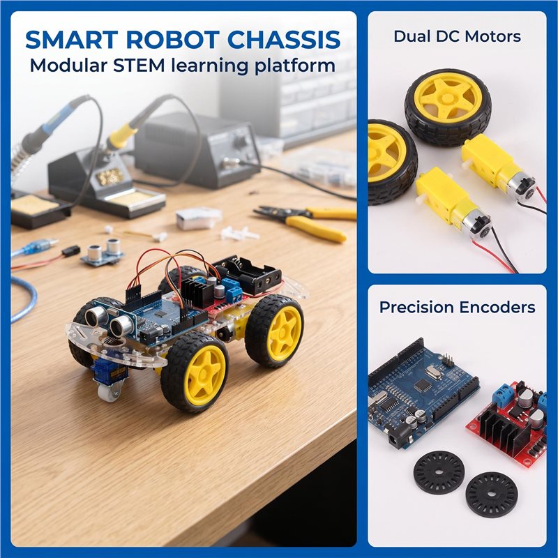 Комплект шасси для умного робо – обзор и цена Arduino Kit