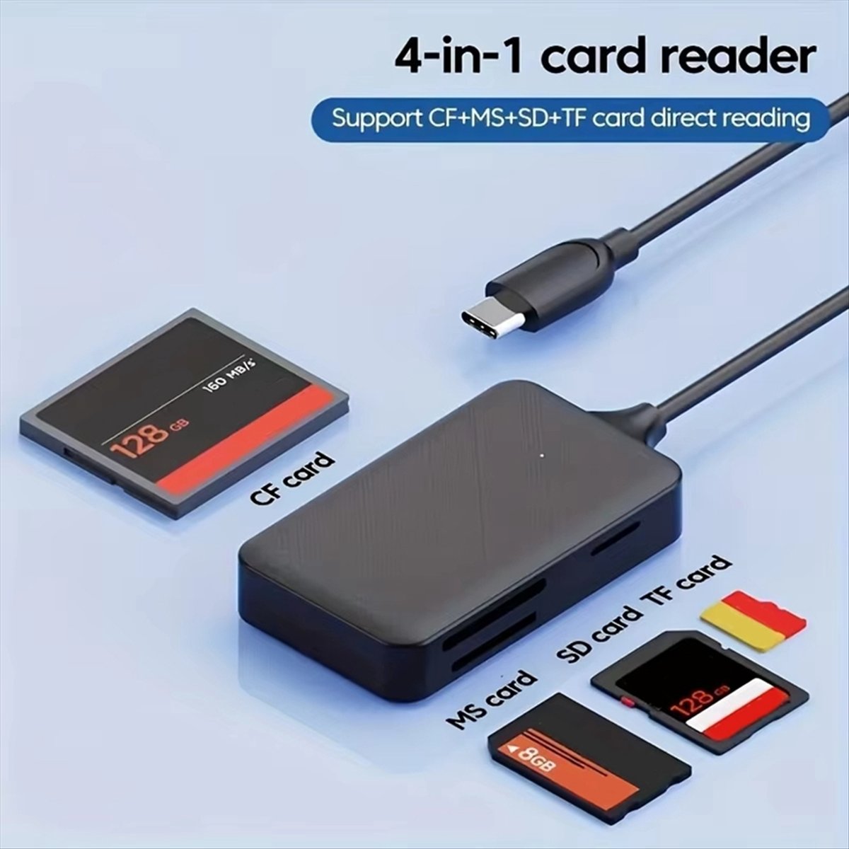 (A60I) Кардридер 4-в-1 Type-C  – обзор и цена Micro Sd Card
